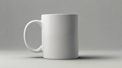 Obraz premium white matte mug mockup on a white background