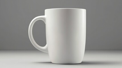 white matte mug mockup on a white background