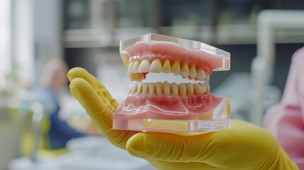 The dental model demonstration