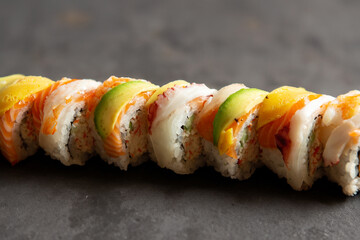 california roll on a plate