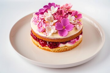 Stunning Genoise Cake with Rolling Fondant and Magic Flowers