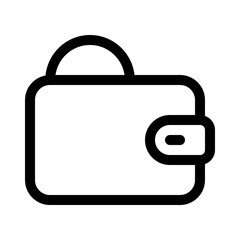 coin purse icon with line style, perfect for user interface projects