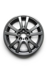 Simple image of a black wheel isolated on a white background