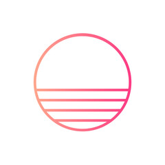 yoga ball gradient icon