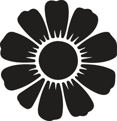 black and white flower