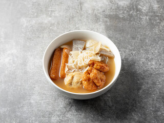 Oden, various kinds of fish cakes