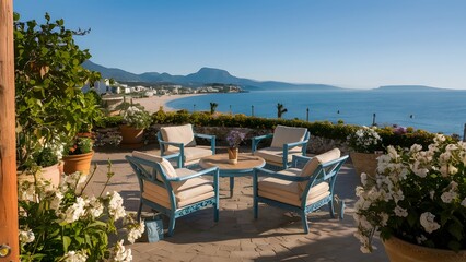 restaurant on the beach of island