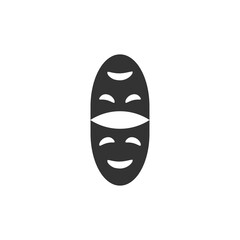 Theater masks icon isolated on transparent background