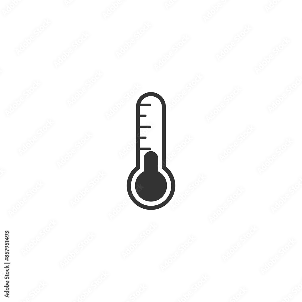 Poster thermometer logo icon isolated on transparent background