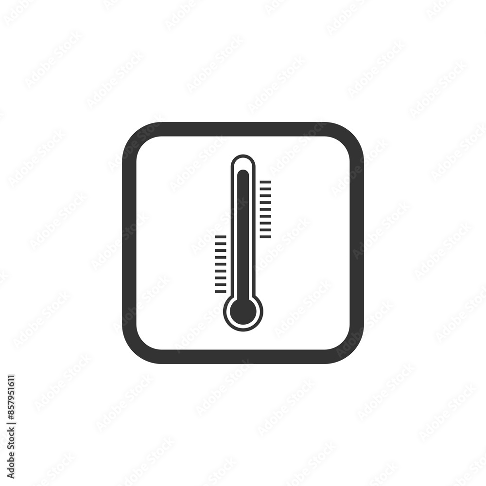 Poster thermometer icon isolated on transparent background