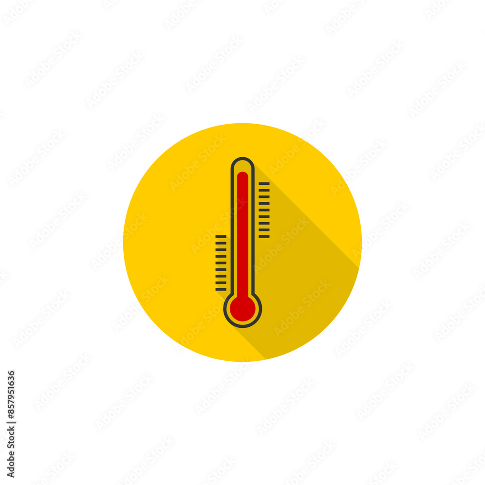 Poster thermometer icon isolated on transparent background