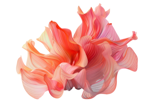 Coral filaments of dynamism weaving together to create a spellbinding