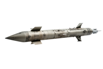 Rockets on a white background, power and precision of modern technology from a launch vehicle