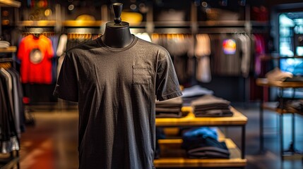 Obraz premium Black T-Shirt Mockup