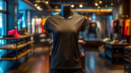 Obraz premium Black T-Shirt Mockup