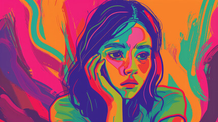 Worrying, anxiety, sad, depression, damsel in distress, thinking, concern, scare, uneasy, uncomfortable, suspicious, suspect, worry