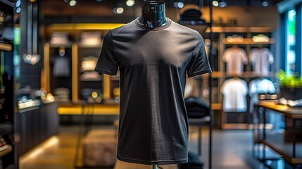 Fototapeta premium Black T-Shirt Mockup