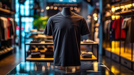 Obraz premium Black T-Shirt Mockup