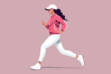 Woman jogging in athletic wear