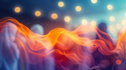 abstract background with glowing lights