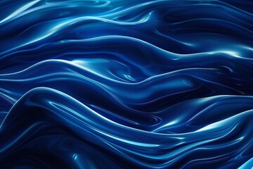 Obraz premium An abstract wave pattern with blue, smooth flowing lines,