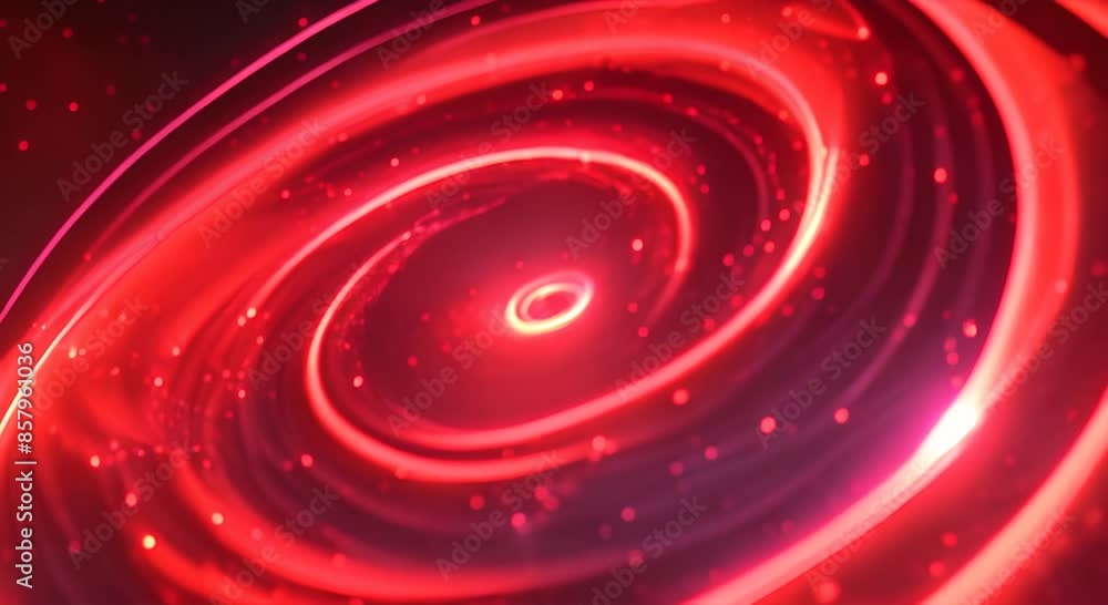 Poster a slow push towards a red toned cosmic swirl with animated stars and a glowing core created with som