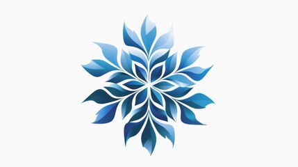 A blue flower with blue leaves