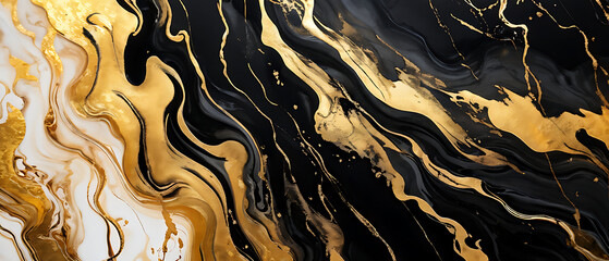Gold abstract black marble background art paint pattern ink texture watercolor white fluid wall. Abstract liquid gold design luxury wallpaper nature black brush oil modern paper splash painting water	