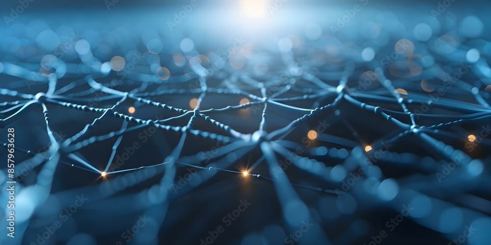 Poster 3d abstract technology background with polygons lines and dots connecting. concept technology, abstr