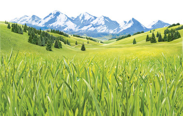 Bergwiese mit Grashalme in close up