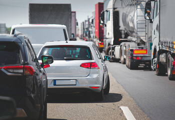 Traffic jam  at highway