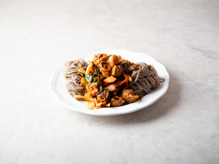 Spicy Sea Snails with Thin Noodles