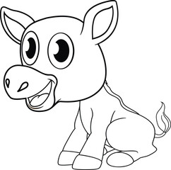 Donkey Animal Foal royalty-silhouette vector
