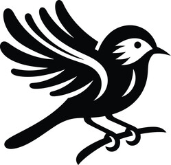 Flying Bird silhouette vector illustration design