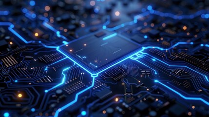 Abstract Representation of a Computer Chip