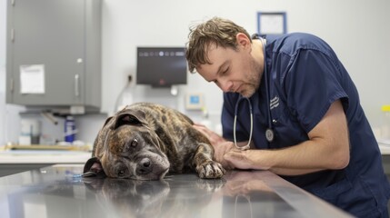 The Veterinarian with Dog