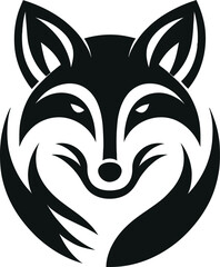 Fox head icon silhouette vector illustration design
