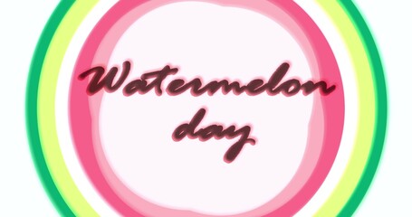 National Watermelon Day on Banner Background