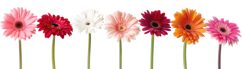 Row of Colorful Gerbera Daisies © MDNANNU
