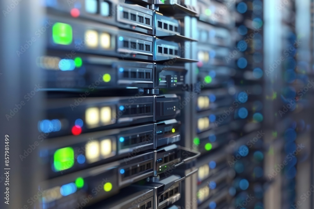 Aufkleber modern web hosting solutions. cutting-edge technology concept