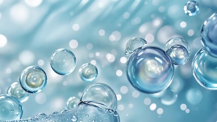 Skincare Serum Droplets Splashing