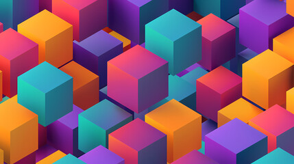 Obraz premium Colorful 3D cubes background