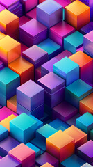 Obraz premium Colorful 3D cubes background
