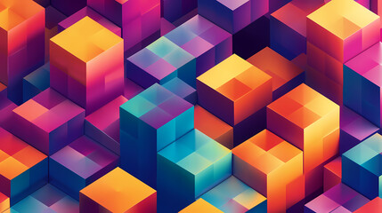 Obraz premium Colorful 3D cubes background