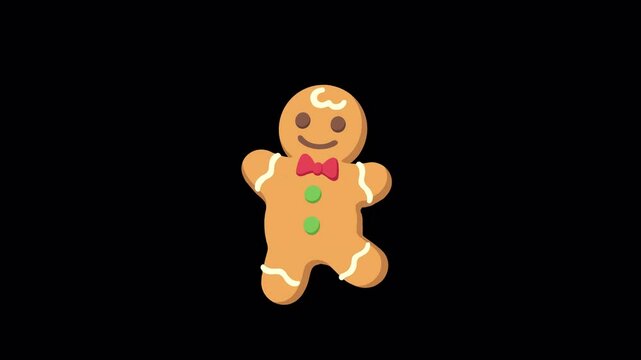 Animated gingerbread man on alpha