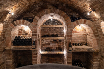 Wine cellars in Rakvice, Southern Moravia, Czech Republic