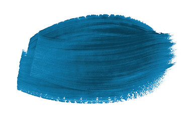 Blue acrylic hand-drawn brush stroke background.