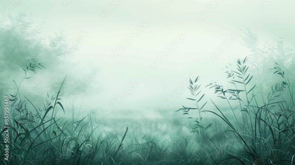 Sticker a field of grass with a cloudy sky in the background. the sky is filled with white clouds and the gr