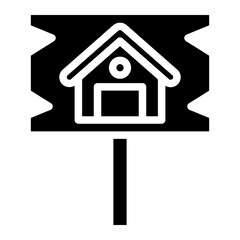 barn sign glyph 