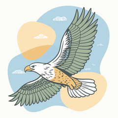 illustration of a flying bird